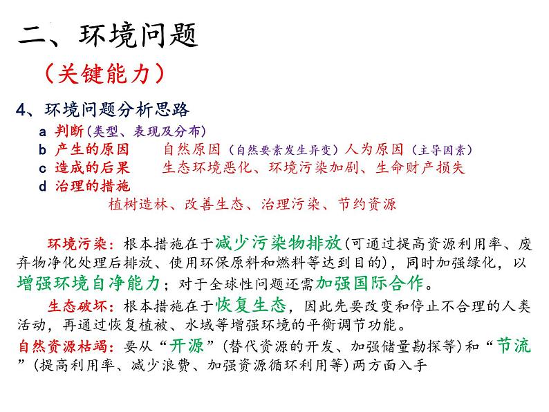 2022届高考地理一轮复习课件 人类面临的主要环境问题与可持续发展 知识串讲第6页