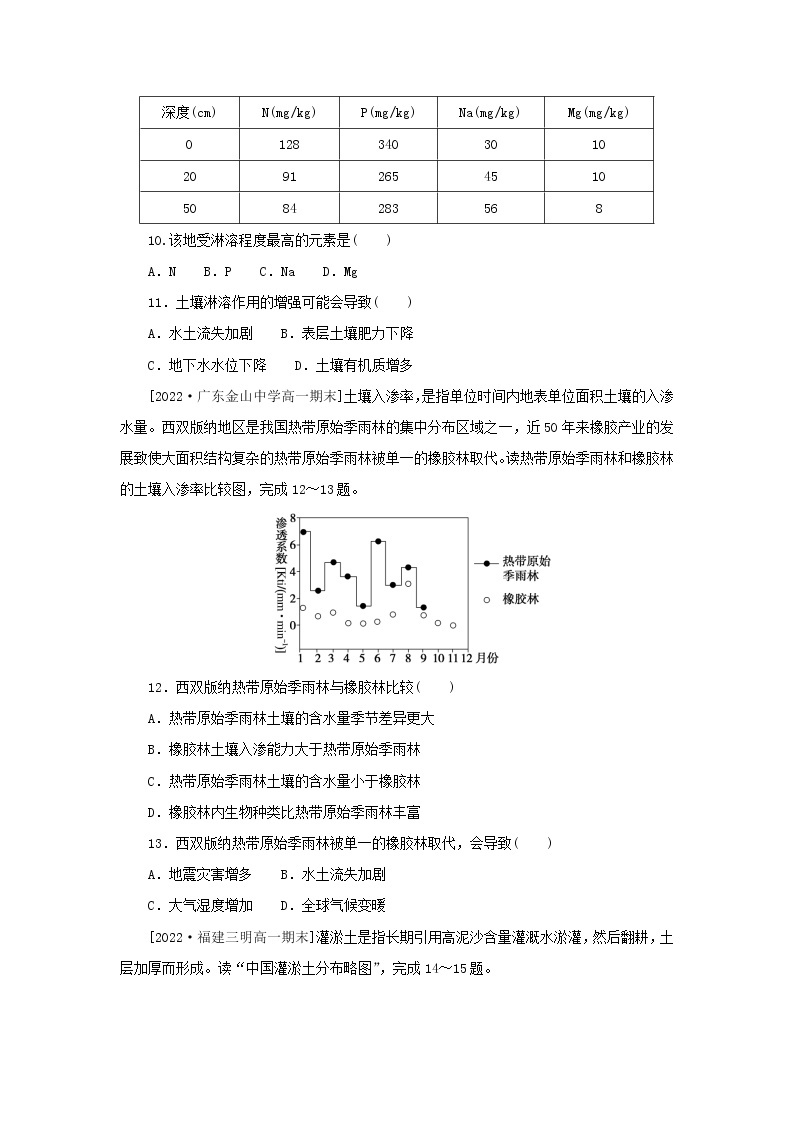 2022_2023学年新教材高中地理章末综合检测五宇宙中的地球湘教版必修第一册03