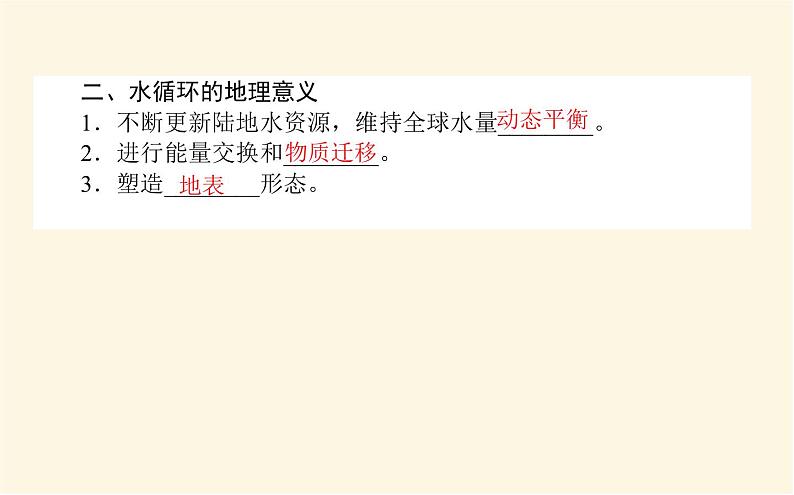 中图版高中地理必修第一册2.4水循环过程及地理意义课件第8页