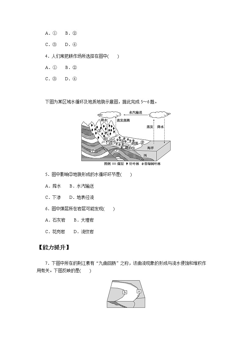 鲁教版高中地理必修第一册探秘澜沧江—湄公河流域的河流地貌课后作业提升902