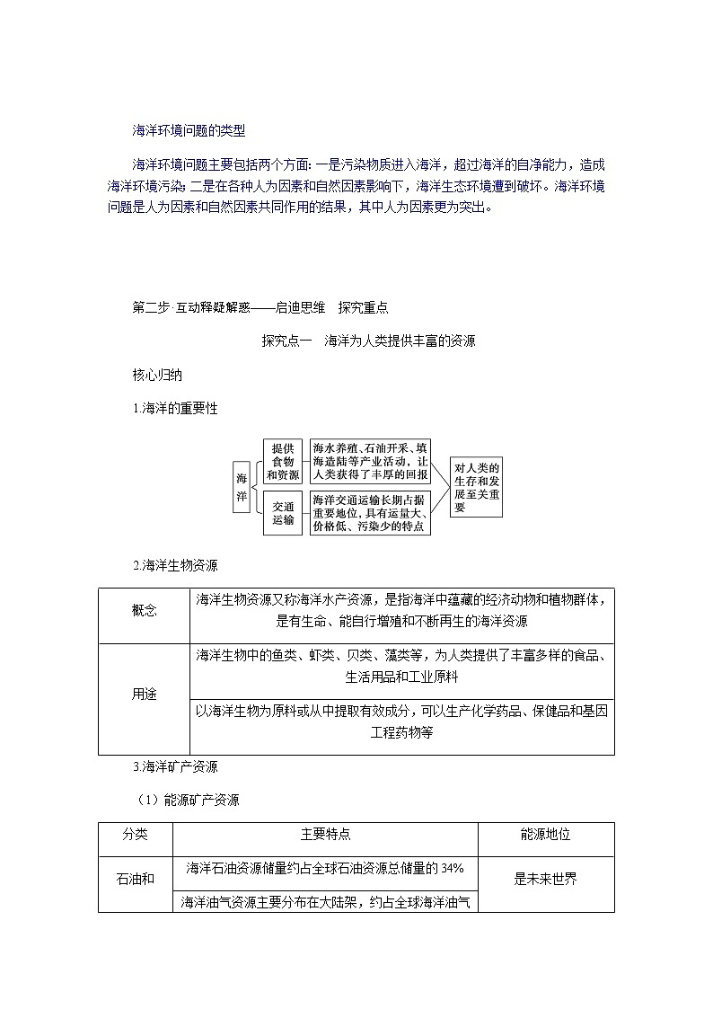 湘教版高中地理必修第一册4.3海洋与人类导学案03