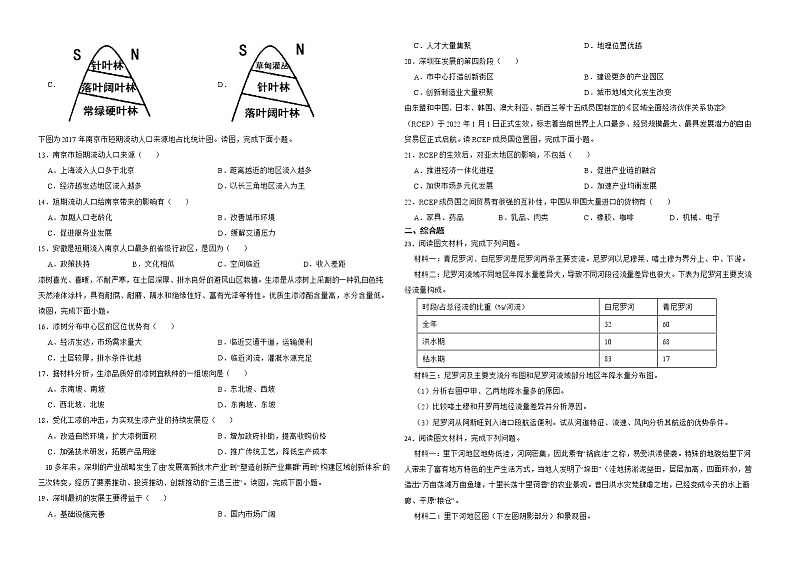 江苏省盐城市2022届高考三模地理试卷解析版02