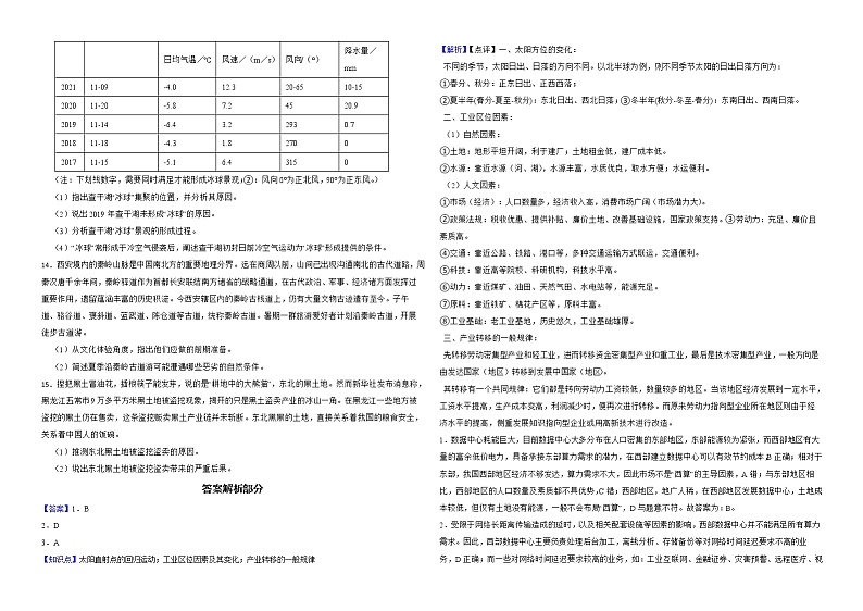 四川省眉山市2022届高考三模文综地理试卷解析版02