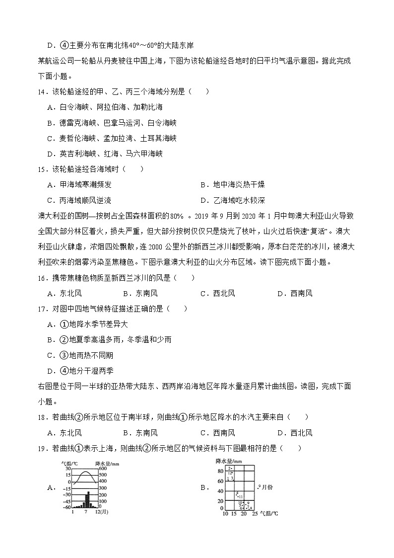 备考2023年高考地理一轮基础复习专题11世界主要气候类型的成因、特征与分布解析版第3页