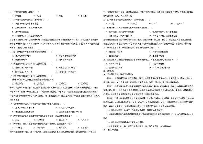 备考2023年高考地理一轮基础复习专题20土壤解析版02