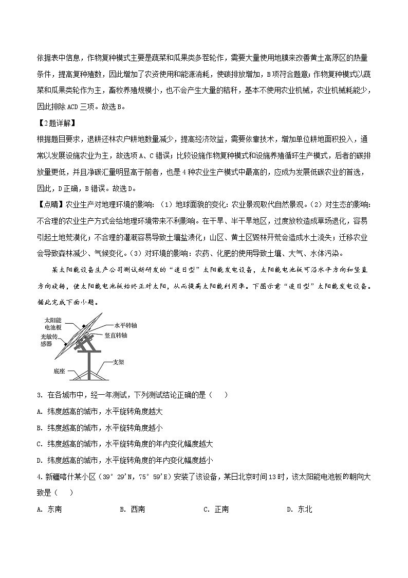 2021-2022学年山东省烟台市高二下学期期末地理试题含解析第2页