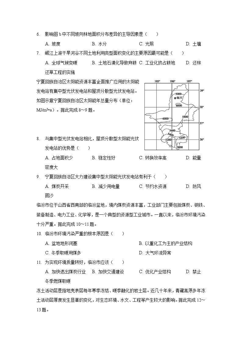 2021-2022学年安徽省桐城市桐城中学高二下学期月考（十一）地理试题含答案03