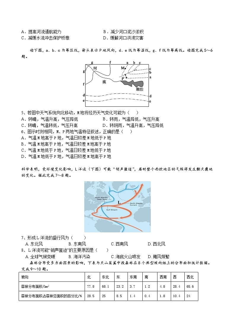 2021-2022学年湖南省邵阳市第二中学高二下学期入学考试地理试题含答案第2页