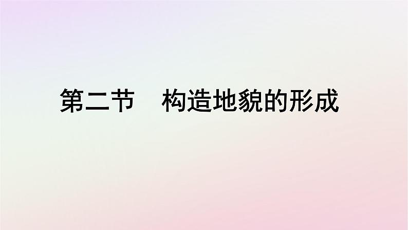 广西专版新教材高中地理第2章地表形态的塑造第2节构造地貌的形成课件新人教版选择性必修101