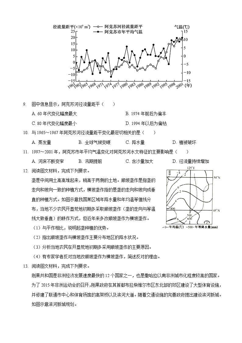 2022届安徽省桐城市重点中学高三下学期月考（10）地理试卷含答案03