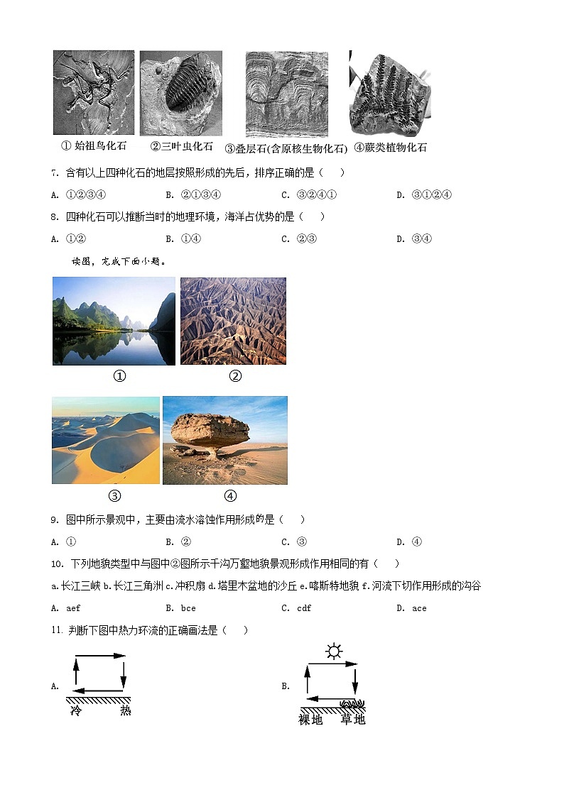 2022天津市耀华中学高一上学期期末练习地理试题含答案03