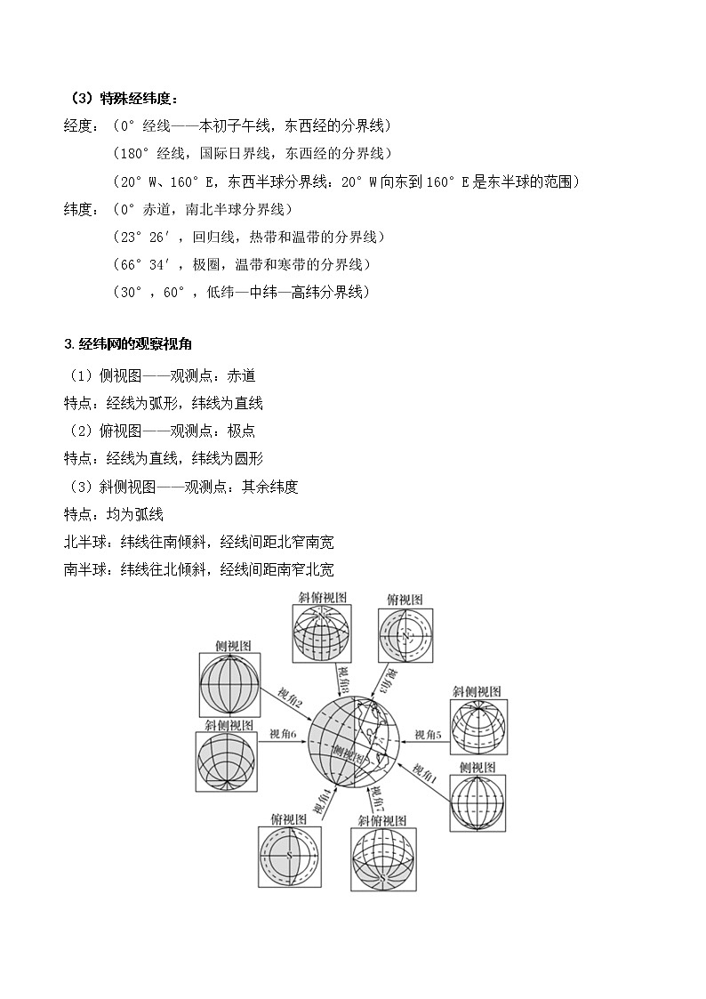 第2讲 地球仪与经纬网（讲义）-2023年高考地理一轮复习讲练测（新教材新高考）第3页