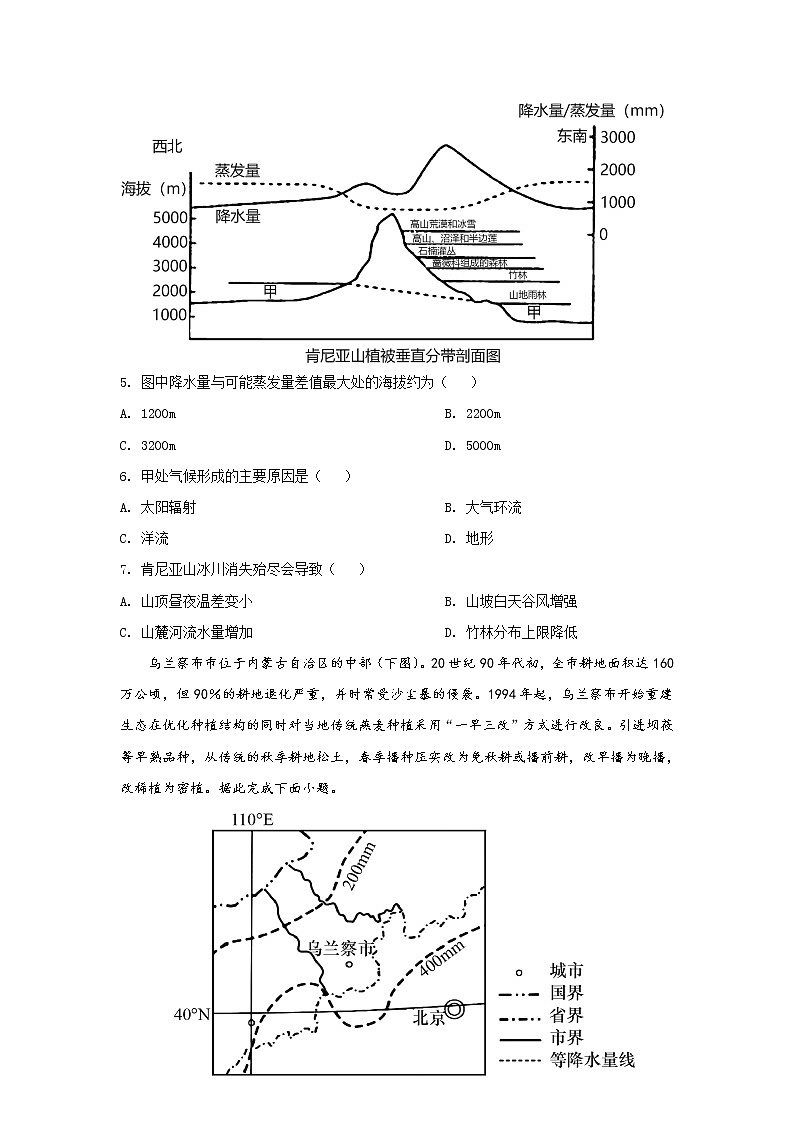 2021-2022学年江苏省海安高级中学高二上学期阶段测试（二）地理试题含答案第3页