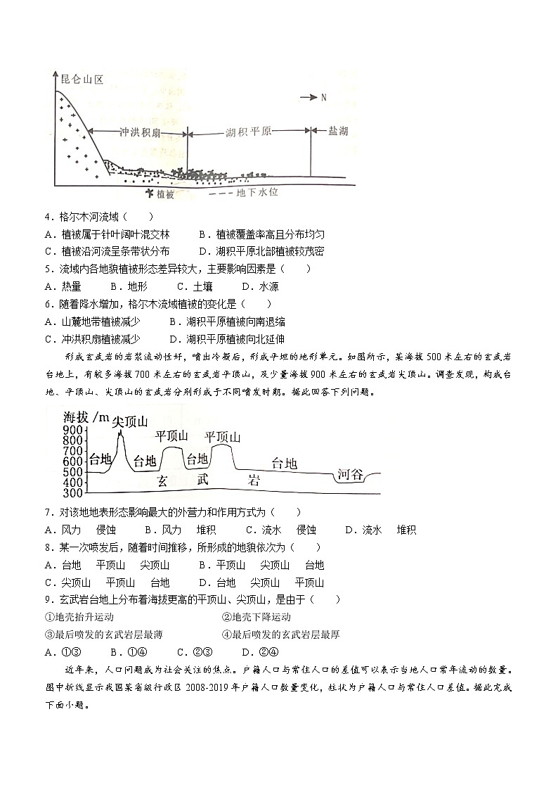 2023湖北省荆荆宜三校高三上学期9月联考试题地理含解析02