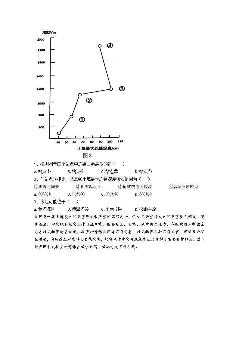 湖北省新高考联考协作体2023届高三地理上学期起点考试试题（（Word版附答案））第3页