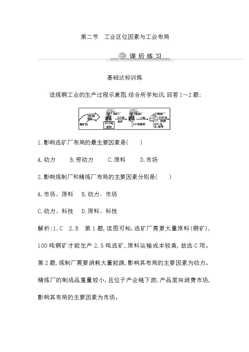第二节　工业区位因素与工业布局第1页