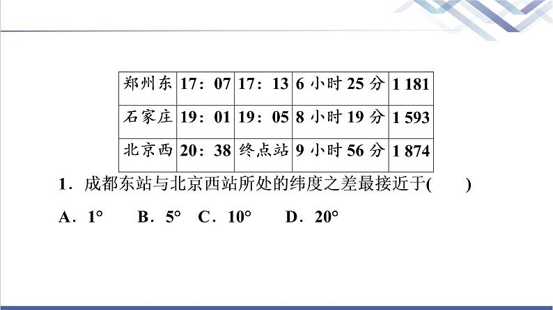 鲁教版高考地理一轮总复习课时质量评价1经纬网与地图课件第3页