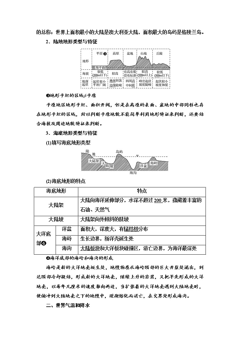 鲁教版高考地理一轮总复习第15单元第1节世界地理概况课时学案03