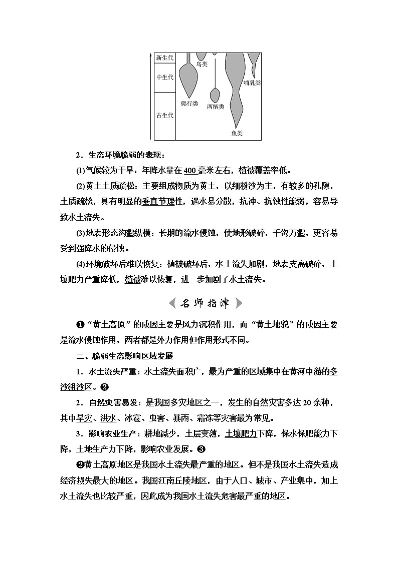 鲁教版高考地理一轮总复习第10单元第2节生态脆弱地区的发展——以黄土高原地区为例课时学案02
