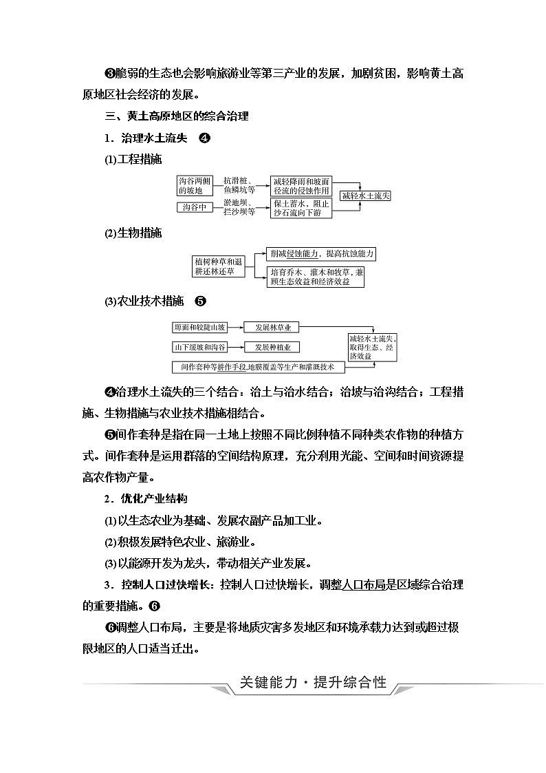 鲁教版高考地理一轮总复习第10单元第2节生态脆弱地区的发展——以黄土高原地区为例课时学案03