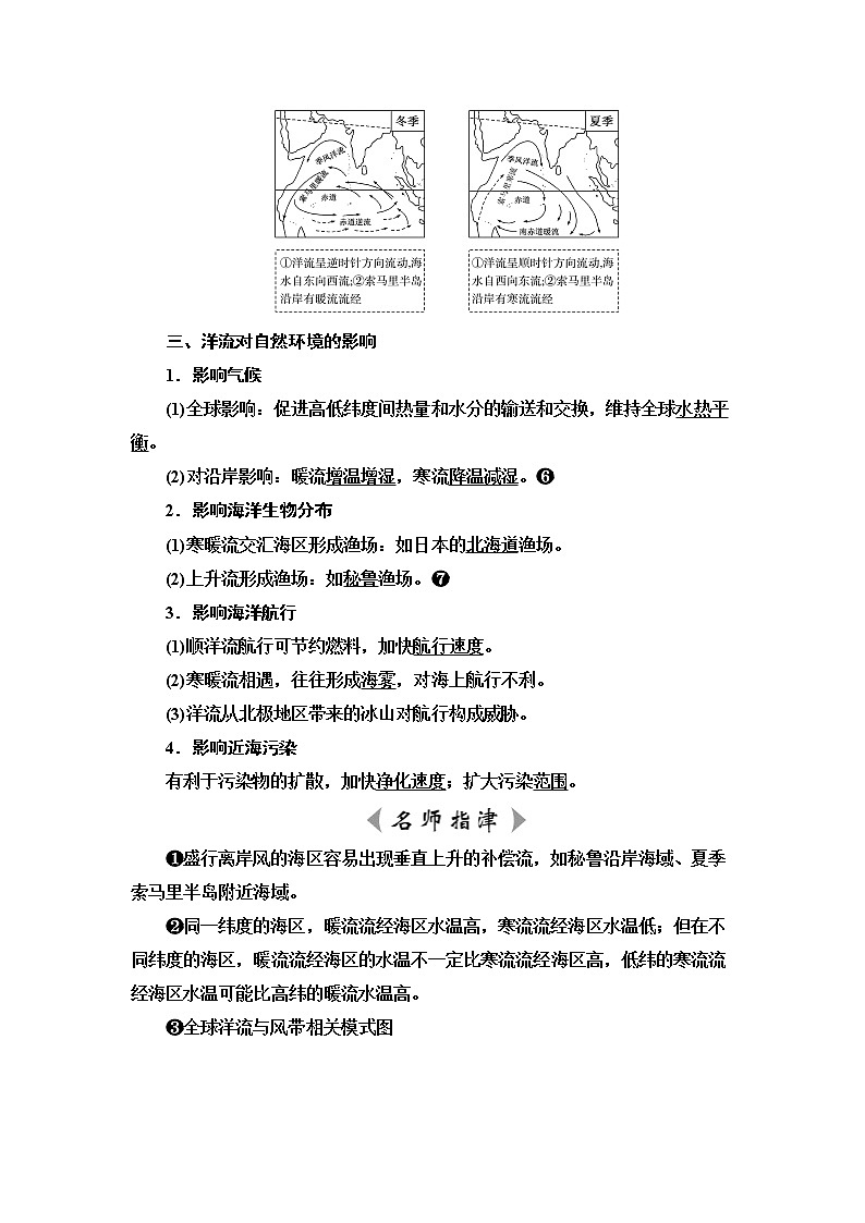 中图版高考地理一轮总复习第5章第3节世界洋流的分布与影响学案第3页