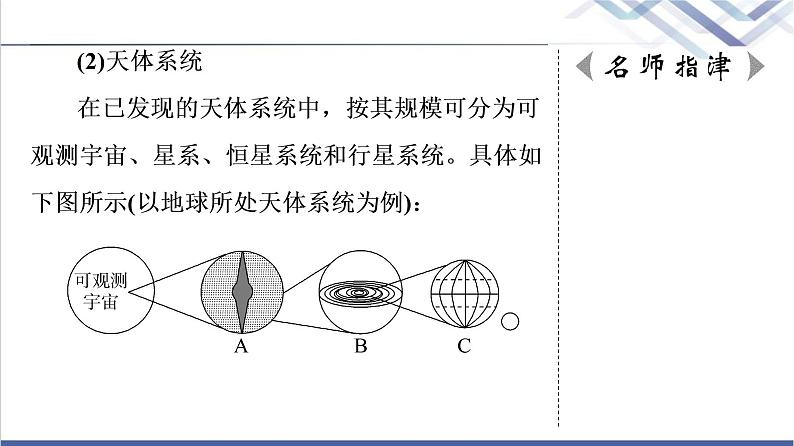 中图版高考地理一轮总复习第2章第1节地球所处的宇宙环境课件07