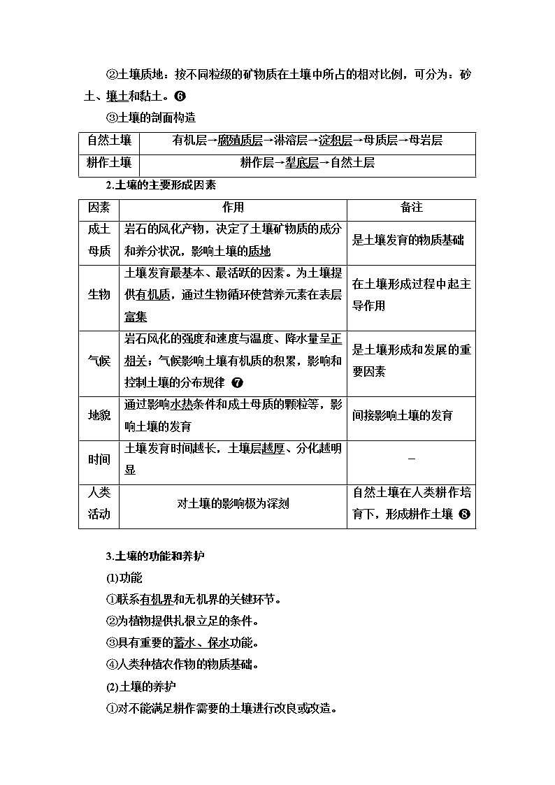 人教版高考地理一轮总复习第5章第1节植被与土壤学案03