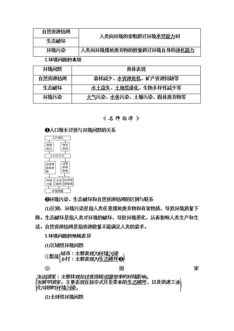 人教版高考地理一轮总复习第11章第1节人类面临的主要环境问题走向人地协调——可持续发展学案02