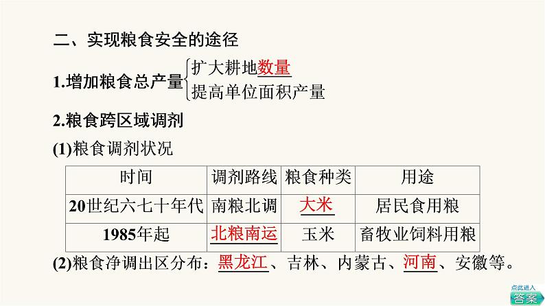 人教版高考地理一轮总复习第17章第2节中国的耕地资源与粮食安全海洋空间资源开发与国家安全课件08