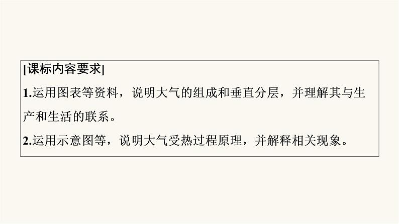 人教版高考地理一轮总复习第2章第1节大气的组成和垂直分层大气受热过程课件02