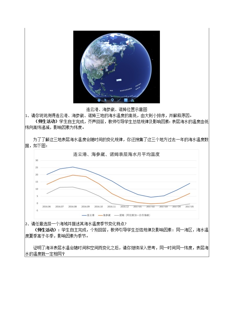 4.2 海水的性质和运动 教学设计03