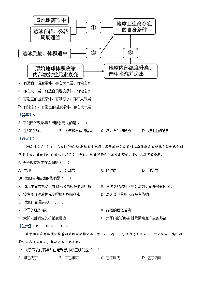 2023辽源田家炳高级中学高一上学期第一次月考地理试题含答案第2页