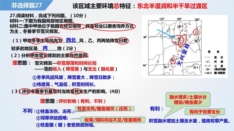 浙江省2022年1月地理选考非选择题分析06