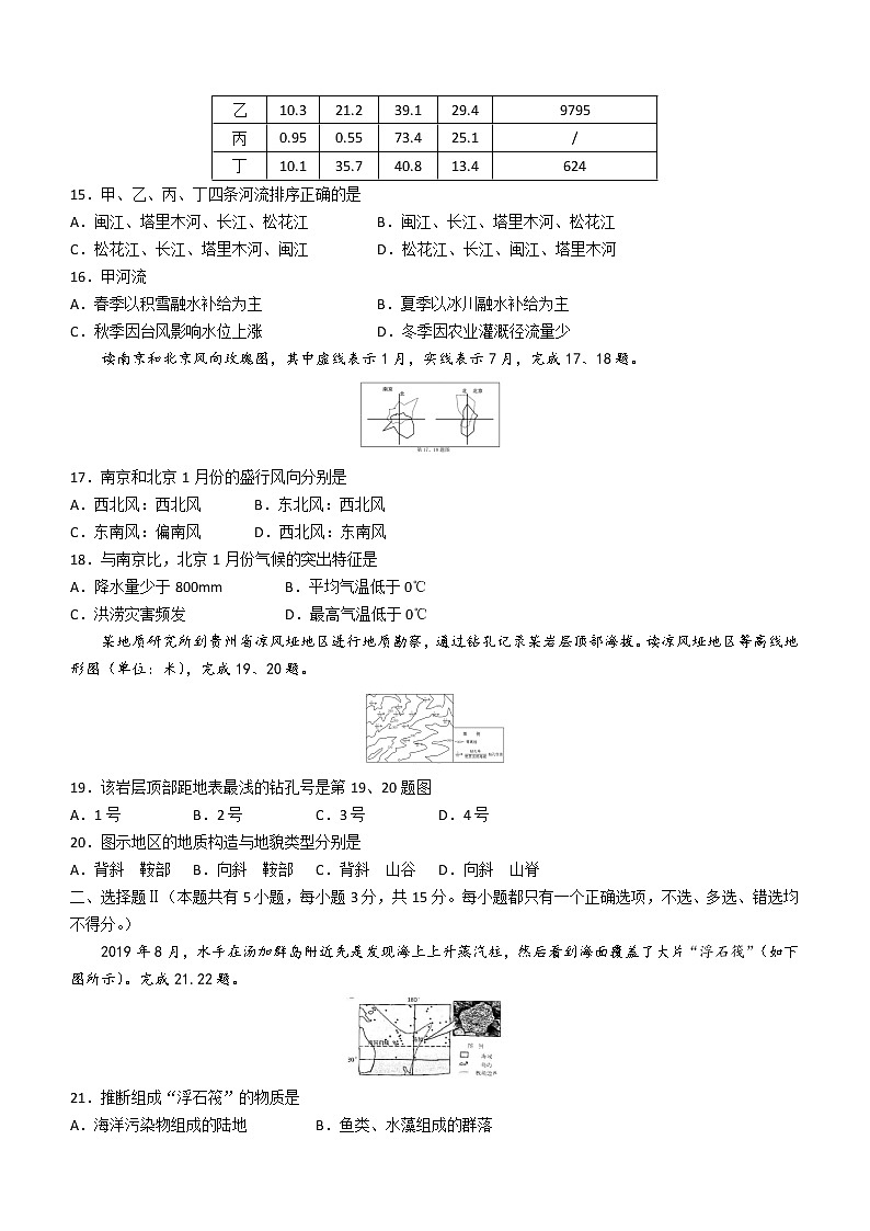2023宁波余姚高风中学高二上学期10月月考地理试题含答案03