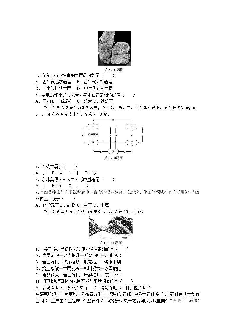 2023浙江省高二上学期10月份三校联考试题地理含答案第2页