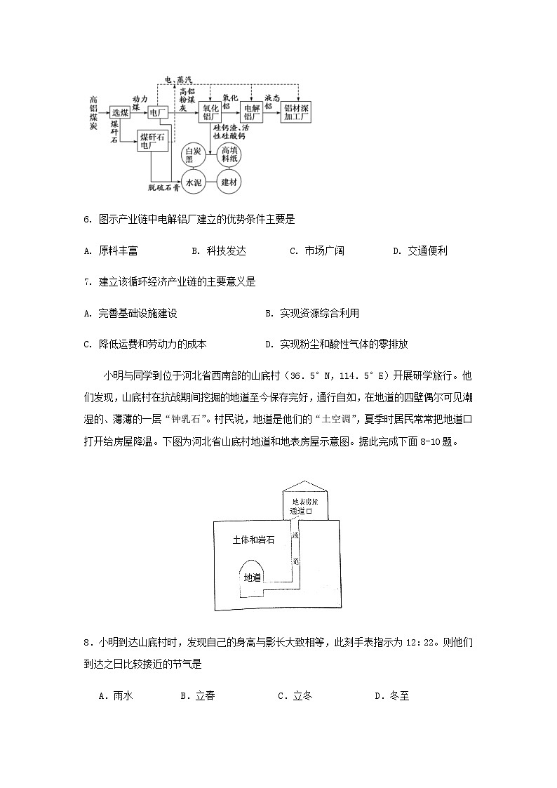 2021济南大学城实验高级中学高三下学期4月阶段性测试地理试题含答案第3页