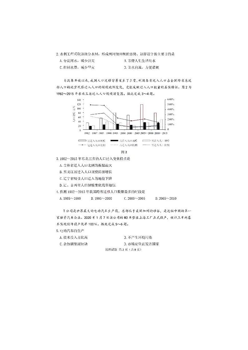 2021沈阳高三下学期质量监测（一）地理试题PDF版含答案02