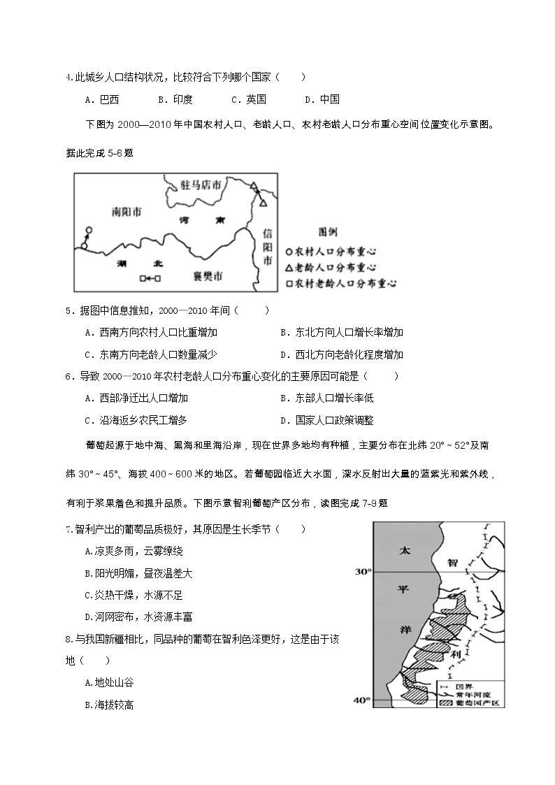2021海原县一中高三上学期期末考试地理试题含答案02