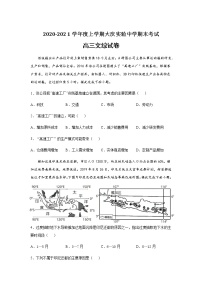 2021省大庆实验中学高三上学期期末考试地理试题含答案