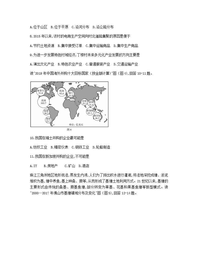 2021广东省“百越名校联盟”高三12月普通高中学业质量检测地理试题含解析03