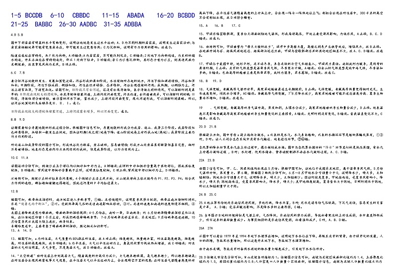 河北省邯郸市大名县第一中学2021届高三上学期12月强化训练一地理答案第1页
