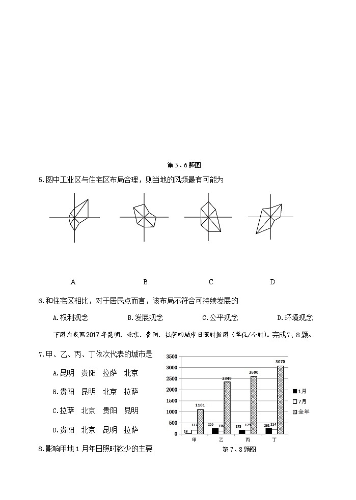 2021衢州、湖州、丽水高三11月教学质量检测地理试题含答案02