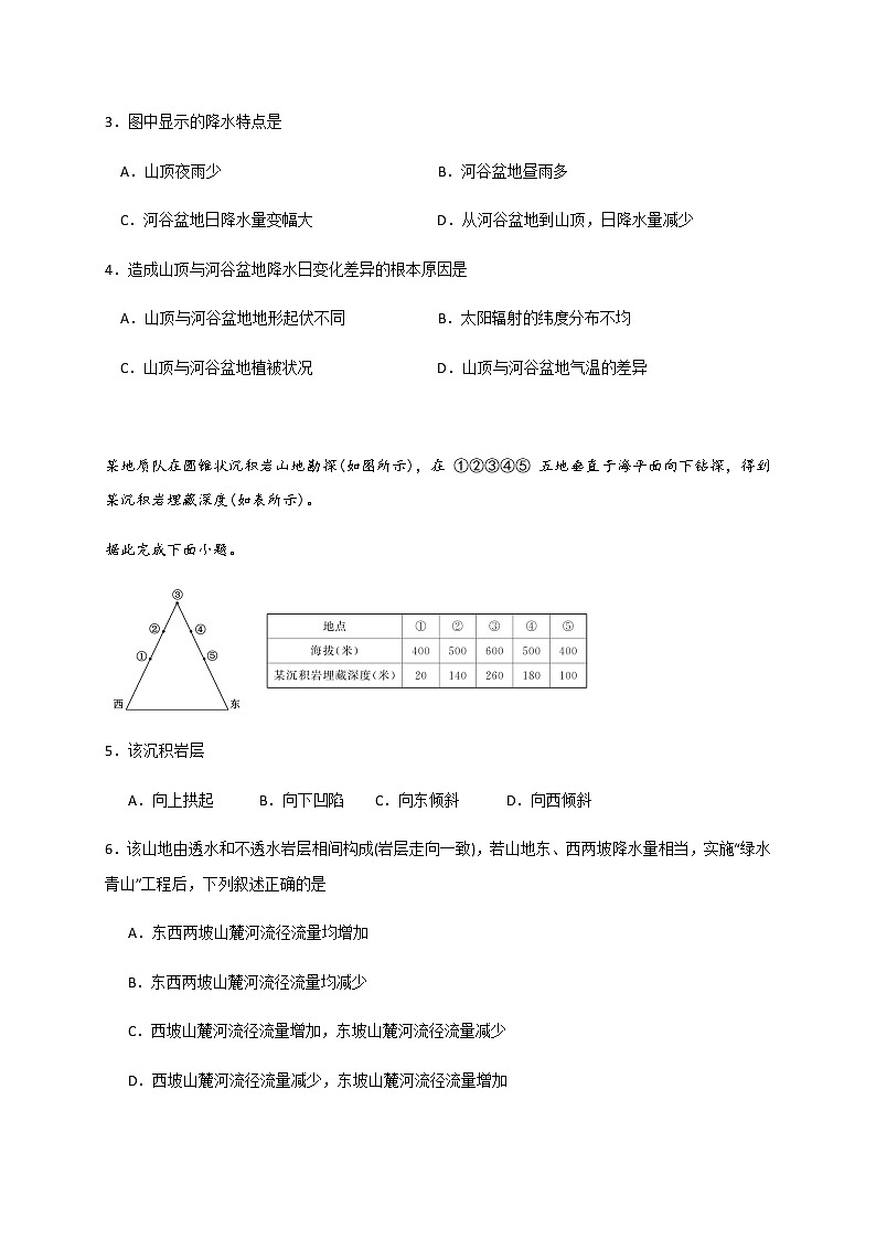 2021省大庆实验中学高三上学期第一次月考地理试题含答案02