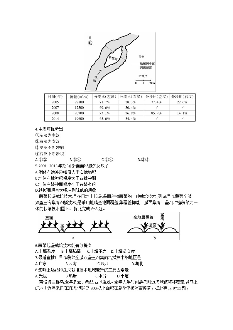 2021云南、四川、贵州、西藏四省名校高三第一次大联考地理试题含答案02