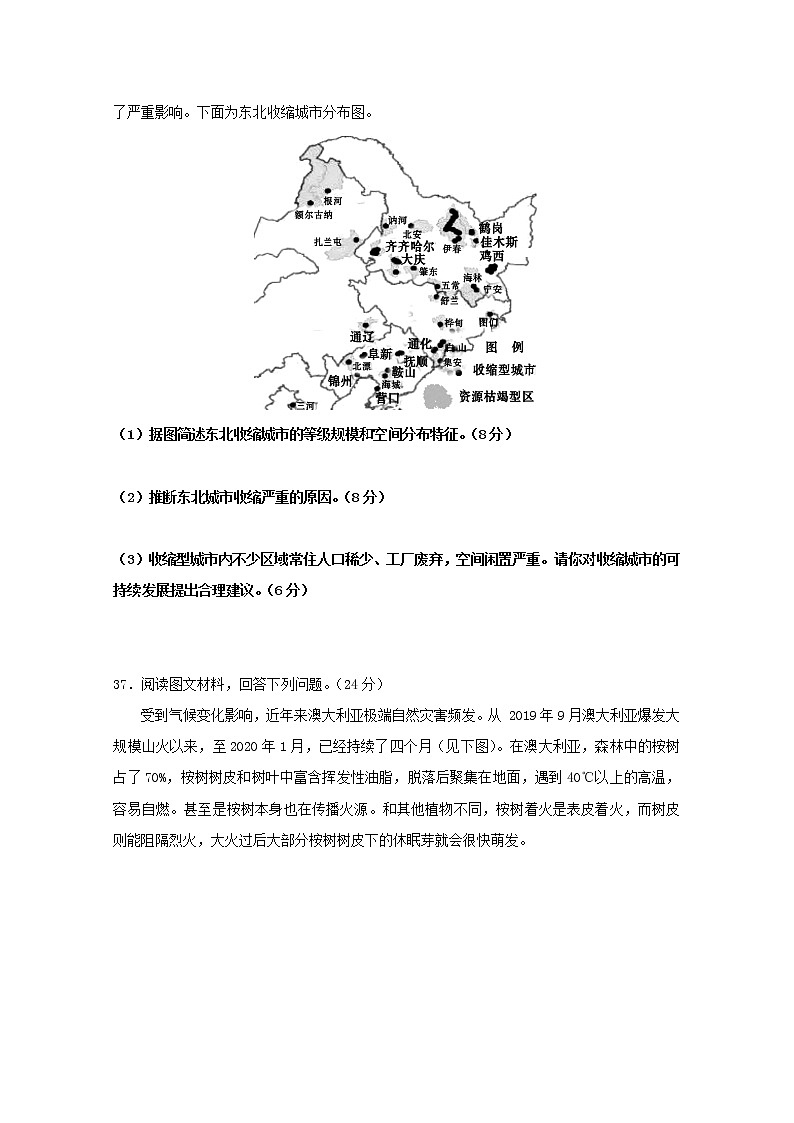 2020四川省仁寿一中南校区高三仿真模拟（二）文综-地理试题含答案第3页
