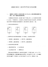 2020上饶横峰中学高三下学期高考适应性考试地理试题含答案