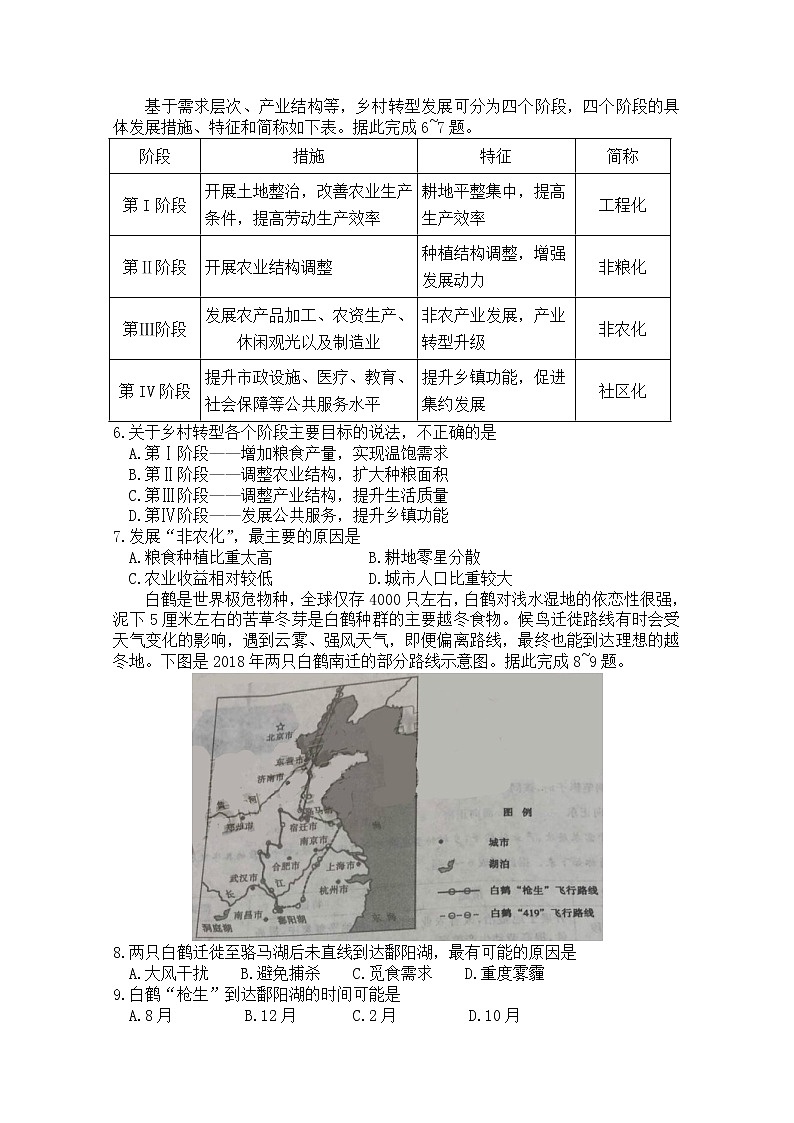 2020聊城高三高考模拟（二）地理试题含答案第2页
