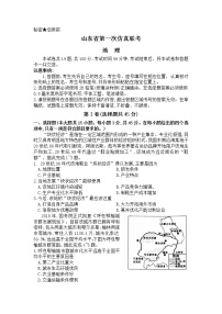 2020山东省高三第一次仿真联考地理试题含答案