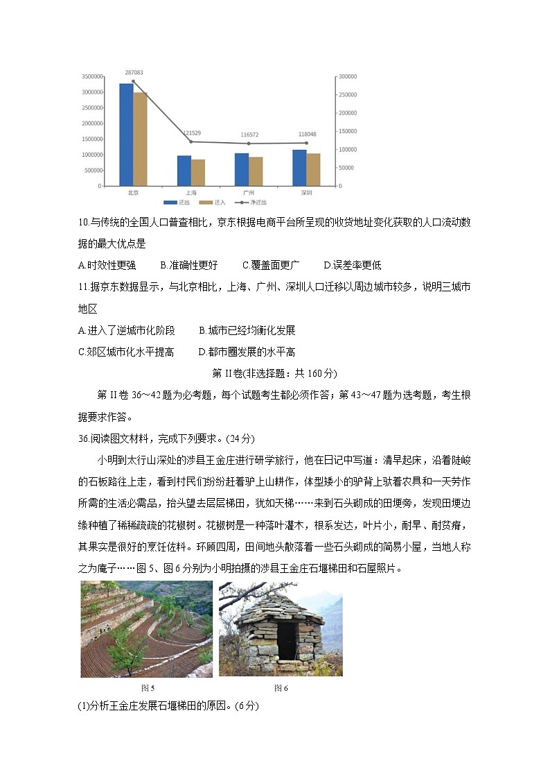 2020漳州高三第二次高考适应性测试（居家分散测试）地理含答案第3页