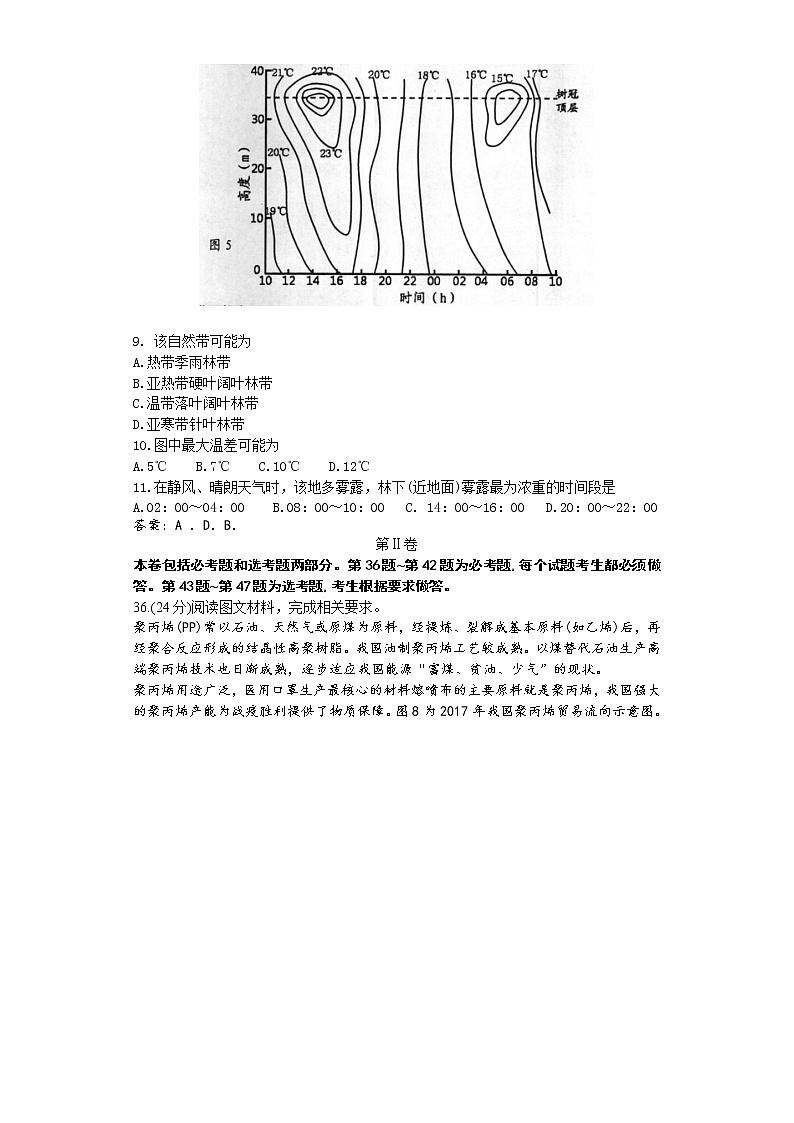 2020赣州高三适应性考试（二模）地理试题含答案03